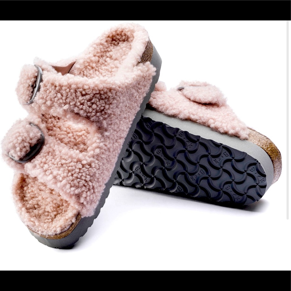 ISO! Birkenstock Big Buckle Teddy Crystal Rose